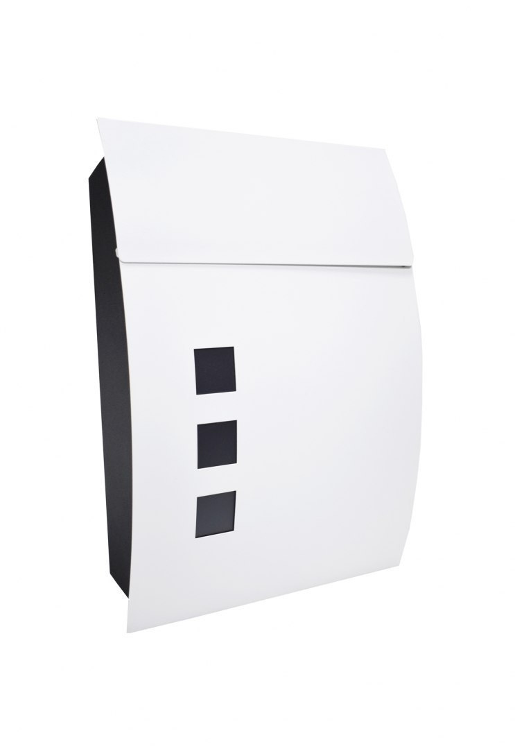 SKRZYNKA POCZTOWA NA LISTY PÓŁOKRĄGŁA BIAŁA MODERN DESIGN SKRZYNKA POCZTOWA NA LISTY PÓŁOKRĄGŁA BIAŁA MODERN DESIGN