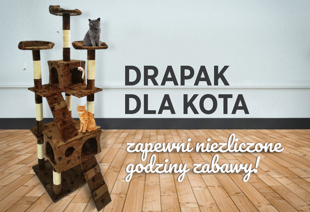 Drapak Duży Legowisko Wieża dla Kota Domek 1050 Drapak Duży Legowisko Wieża dla Kota Domek 1050